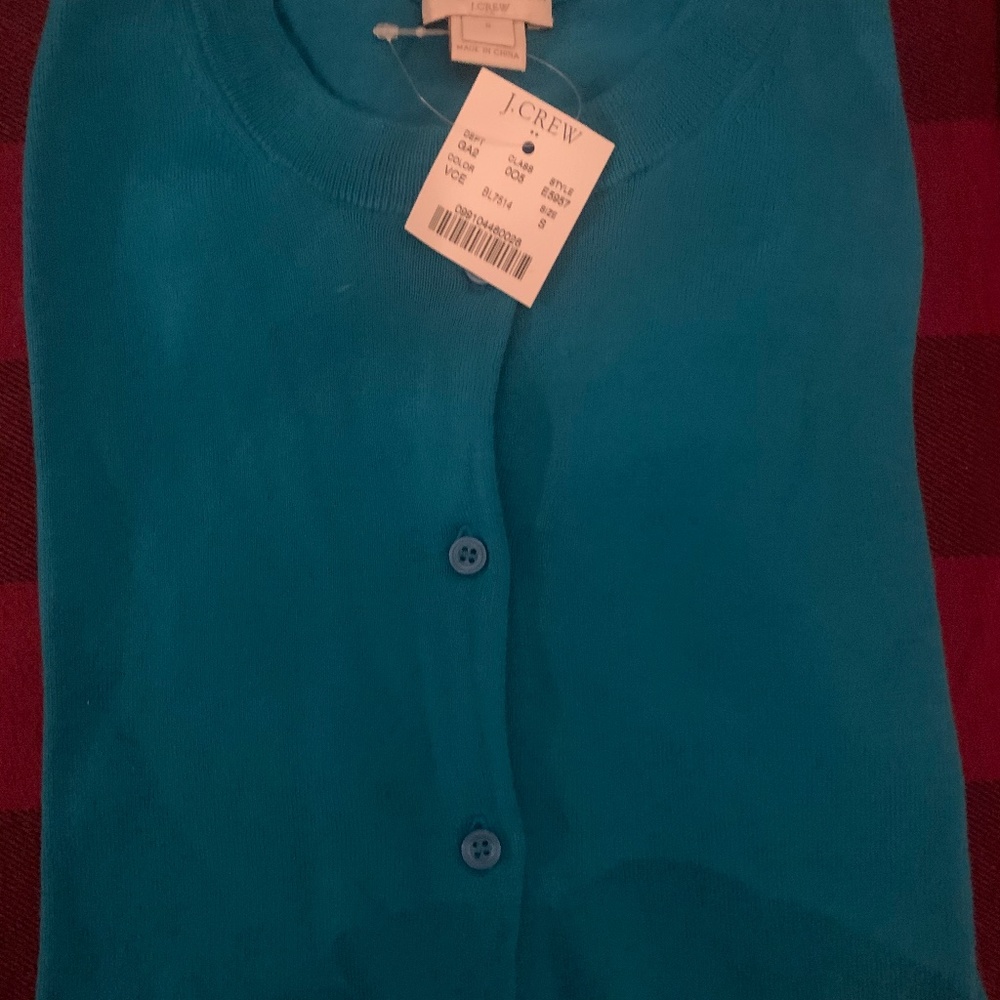J. CREW BLUE CARDIGAN